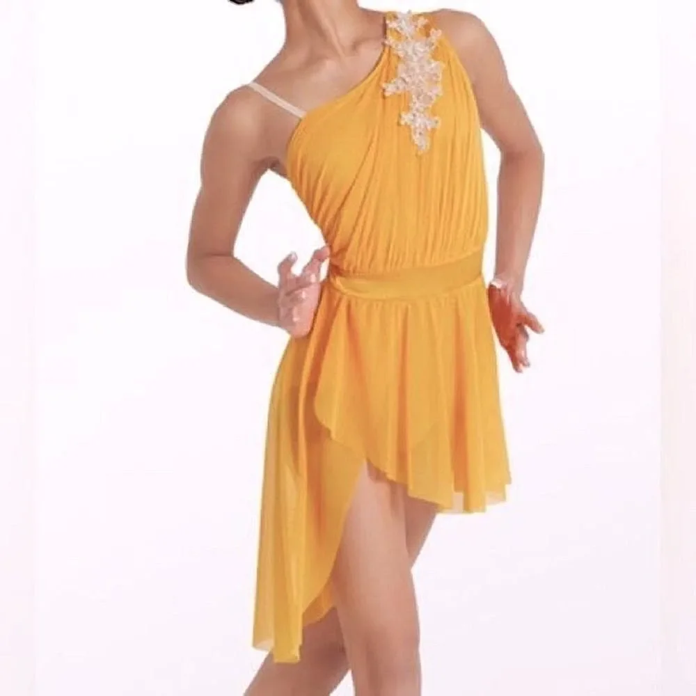 WEISSMAN Dance Costume dress ballet lyrical yellow CLARITY 12294 adult SA